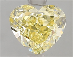 Picture of Lab Grown Diamond 1.52 Carats, Heart with  Cut, Fancy Intense Yellow Color, VS1 Clarity and Certified by IGI