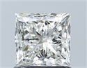 Natural Diamond 1.02 Carats, Princess with  Cut, H Color, IF Clarity and Certified by IGI