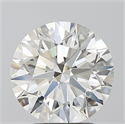 Natural Diamond 3.04 Carats, Round with Excellent Cut, J Color, VVS2 Clarity and Certified by GIA
