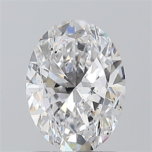 Picture of Natural Diamond 1.01 Carats, Oval with  Cut, D Color, SI1 Clarity and Certified by GIA
