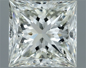 Picture of Natural Diamond 1.52 Carats, Princess with  Cut, J Color, VVS1 Clarity and Certified by IGI