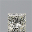 Natural Diamond 0.50 Carats, Princess with  Cut, L Color, VS2 Clarity and Certified by GIA