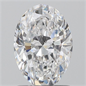 Natural Diamond 1.20 Carats, Oval with  Cut, D Color, SI1 Clarity and Certified by GIA