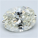 Natural Diamond 2.01 Carats, Oval with  Cut, K Color, SI1 Clarity and Certified by GIA