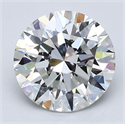 Natural Diamond 2.51 Carats, Round with Excellent Cut, G Color, VS2 Clarity and Certified by GIA