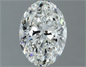 Natural Diamond 0.90 Carats, Oval with  Cut, H Color, VVS1 Clarity and Certified by GIA