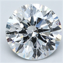 Natural Diamond 3.99 Carats, Round with Excellent Cut, E Color, SI2 Clarity and Certified by GIA
