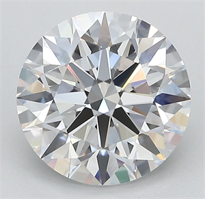 Picture of Lab Grown Diamond 2.62 Carats, Round with Ideal Cut, D Color, VVS1 Clarity and Certified by IGI
