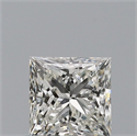 Diamante Natural 0.54 quilates, Princesa , Color G, claridad VVS2 y certificado IGI