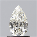 Natural Diamond 0.55 Carats, Pear with  Cut, I Color, VS1 Clarity and Certified by GIA