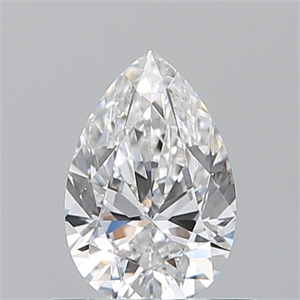 Picture of Natural Diamond 0.58 Carats, Pear with  Cut, E Color, VS1 Clarity and Certified by GIA