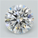 Lab Grown Diamond 1.32 Carats, Round with Ideal Cut, D Color, VS1 Clarity and Certified by IGI