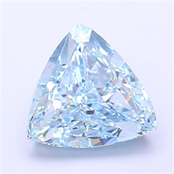 Picture of Lab Grown Diamond 2.17 Carats, TRIANGULAR with  Cut, Fancy Vivid Blue Color, VVS2 Clarity and Certified by IGI