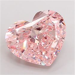 Picture of Lab Grown Diamond 9.03 Carats, Heart with  Cut, Fancy Intense Pink Color, VS2 Clarity and Certified by IGI