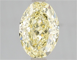 Picture of Lab Grown Diamond 2.01 Carats, Oval with  Cut, Fancy Vivid Yellow Color, VS1 Clarity and Certified by IGI
