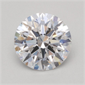 Lab Grown Diamond 1.07 Carats, Round with Ideal Cut, D Color, VVS2 Clarity and Certified by IGI