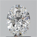 Natural Diamond 0.90 Carats, Oval with  Cut, D Color, SI1 Clarity and Certified by GIA