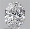 Natural Diamond 0.60 Carats, Oval with  Cut, D Color, VS2 Clarity and Certified by GIA