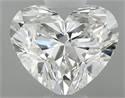 Natural Diamond 0.40 Carats, Heart with  Cut, I Color, VS2 Clarity and Certified by GIA