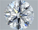 Natural Diamond 2.01 Carats, Round with Excellent Cut, D Color, VVS2 Clarity and Certified by GIA