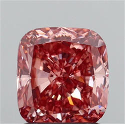 Picture of Lab Grown Diamond 1.53 Carats, CUSHION MODIFIED with  Cut, Fancy Vivid Pink Color, VS1 Clarity and Certified by IGI