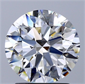 Natural Diamond 2.00 Carats, Round with Excellent Cut, F Color, VVS2 Clarity and Certified by GIA