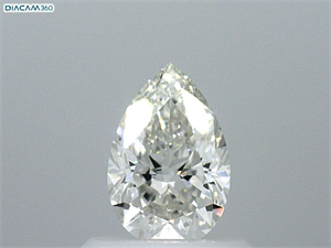 Foto Diamante Natural 0.61 quilates, De pera , Color H, claridad IF y certificado GIA de