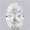 Natural Diamond 0.53 Carats, Oval with  Cut, G Color, VVS2 Clarity and Certified by GIA