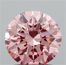 Picture of Lab Grown Diamond 1.49 Carats, Round with Excellent Cut, Fancy Intense Pink Color, VS2 Clarity and Certified by IGI