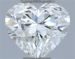 Picture of Natural Diamond 0.44 Carats, Heart with  Cut, H Color, IF Clarity and Certified by IGI