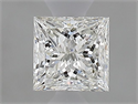 Natural Diamond 0.51 Carats, Princess with  Cut, H Color, VVS2 Clarity and Certified by GIA