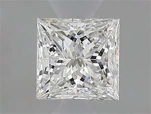 Picture of Natural Diamond 0.51 Carats, Princess with  Cut, H Color, VVS2 Clarity and Certified by GIA