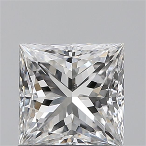 Picture of Natural Diamond 0.90 Carats, Princess with  Cut, F Color, SI1 Clarity and Certified by GIA