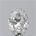 Natural Diamond 0.50 Carats, Oval with  Cut, F Color, SI1 Clarity and Certified by GIA