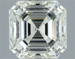Picture of Natural Diamond 3.06 Carats, Asscher with  Cut, L Color, VS2 Clarity and Certified by IGI