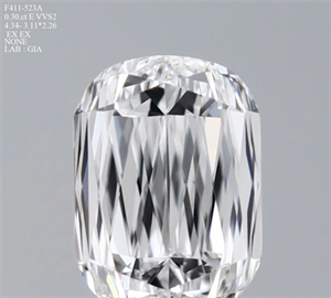 Picture of Natural Diamond 0.30 Carats, Cushion with  Cut, E Color, VVS2 Clarity and Certified by GIA