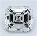 Natural Diamond 2.01 Carats, Asscher with  Cut, F Color, SI1 Clarity and Certified by GIA