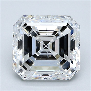 Picture of Natural Diamond 2.01 Carats, Asscher with  Cut, F Color, SI1 Clarity and Certified by GIA