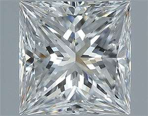 Foto Diamante Natural 0.90 quilates, Princesa , Color F, claridad VVS2 y certificado GIA de