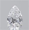 Natural Diamond 0.98 Carats, Pear with  Cut, D Color, SI1 Clarity and Certified by GIA