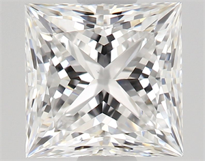 Picture of Natural Diamond 0.71 Carats, Princess with  Cut, E Color, VS1 Clarity and Certified by GIA