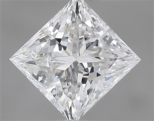 Picture of Natural Diamond 0.50 Carats, Princess with  Cut, E Color, VVS2 Clarity and Certified by IGI