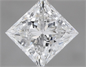Natural Diamond 0.50 Carats, Princess with  Cut, E Color, VVS2 Clarity and Certified by IGI