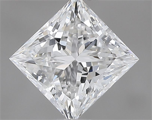 Picture of Natural Diamond 0.50 Carats, Princess with  Cut, E Color, VVS2 Clarity and Certified by IGI