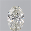 Natural Diamond 2.20 Carats, Oval with  Cut, I Color, SI2 Clarity and Certified by GIA