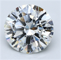 Natural Diamond 5.04 Carats, Round with Excellent Cut, H Color, SI1 Clarity and Certified by GIA