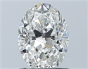 Natural Diamond 0.90 Carats, Oval with  Cut, G Color, VVS1 Clarity and Certified by GIA