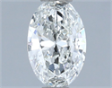 Natural Diamond 0.71 Carats, Oval with  Cut, H Color, VVS1 Clarity and Certified by IGI