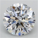 Lab Grown Diamond 1.09 Carats, Round with Ideal Cut, D Color, VS1 Clarity and Certified by IGI