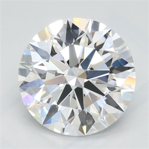 Picture of Lab Grown Diamond 2.12 Carats, Round with Ideal Cut, D Color, IF Clarity and Certified by IGI